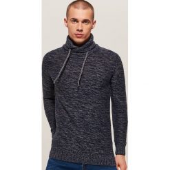Melanżowy sweter - Granatowy. Niebieskie swetry przez głowę męskie House. Za 99.99 zł.