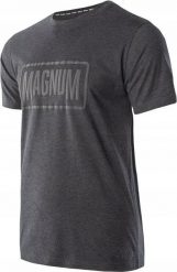 Magnum KOSZULKA MAGNUM ESSENTIAL T-SHIRT 2.0 BLACK MELANGE S. Czarne t-shirty męskie MAGNUM, m, bez wzorów, bez kołnierzyka. Za 45.04 zł.
