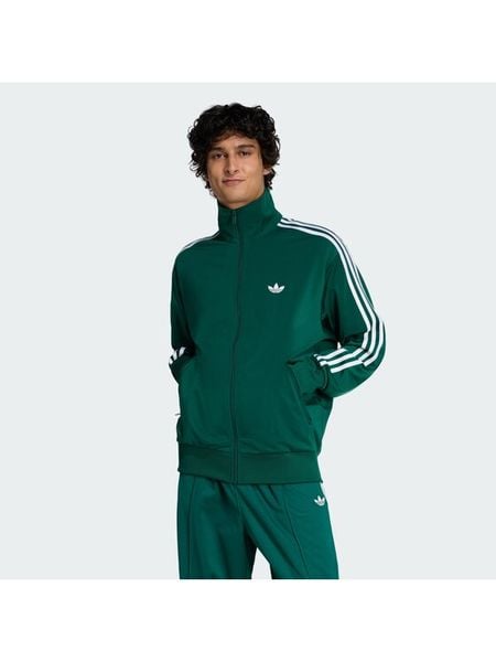 Adidas Bluza Firebird KD8314 Zielony Loose Fit. Zielone bluzy męskie Adidas, m, bez wzorów, z syntetyku, bez kaptura. Za 218.99 zł.