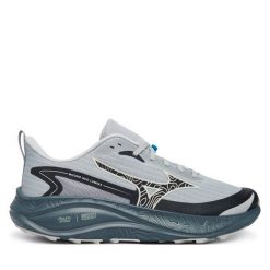 Buty do biegania Mizuno. Szare buty sportowe męskie Mizuno, bez zapięcia, do biegania. Za 539.99 zł.
