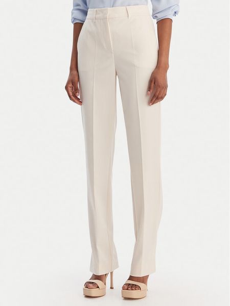 Marella Spodnie materiałowe Pagina 2613131081 Biały Slim Fit. Białe spodnie materiałowe damskie Marella, bez wzorów, z materiału. Za 669.99 zł.