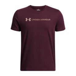 Koszulka dla dzieci Under Armour Logo Wordmark. Czerwone t-shirty dla chłopców Under Armour, bez wzorów, z bawełny, bez ramiączek. Za 131.00 zł.