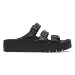 Klapki damskie Birkenstock Florida III Flex Platform EVA Black. Czarne klapki damskie Birkenstock, bez wzorów, eleganckie, bez obcasa, na platformie. Za 239.99 zł.