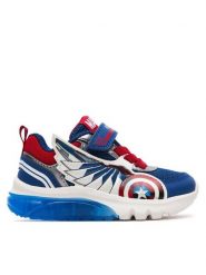 Geox Sneakersy J Ciberdron Boy J45LBB 01454 C0200 M Niebieski. Niebieskie buty sportowe chłopięce Geox, bez wzorów, ze skóry, bez zapięcia. Za 169.99 zł.