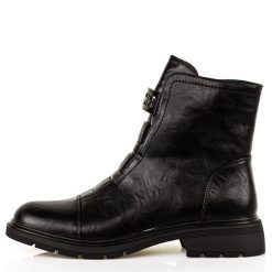 Czarne botki damskie M.Daszyński 2501-9. Czarne botki damskie M.Daszyński, na zimę, z jeansu, eleganckie, z okrągłym noskiem, bez obcasa, na obcasie, bez zapięcia. Za 199.00 zł.