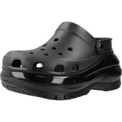 Tenisówki Crocs Model Classic Mega Crush Clog Kolor Czarny. Czarne klapki damskie Crocs, bez wzorów, z gumy. W wyprzedaży za 294.00 zł.