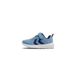 Sneakersy dla dzieci Hummel Actus Ml Recycled. Niebieskie buty sportowe dziewczęce Hummel, bez wzorów, z nubiku, bez zapięcia, na jogę i pilates. Za 170.00 zł.