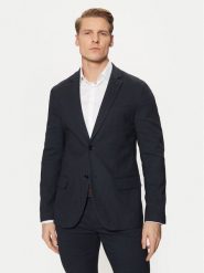 Tom Tailor Marynarka 1044113 Granatowy Slim Fit. Niebieskie marynarki męskie Tom Tailor, bez wzorów, z syntetyku, biznesowe. Za 259.99 zł.