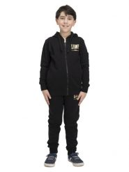 Bluza z bawełna z kaptur na co dzień na siłownię. Czarne bluzy męskie LEONE 1947 APPAREL, bez wzorów, z bawełny, bez kaptura, na fitness i siłownię. Za 105.21 zł.