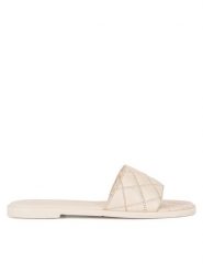 Badura Klapki HAPPY-08W3-086 Écru. Klapki damskie Badura, bez wzorów, ze skóry, bez obcasa. Za 143.99 zł.