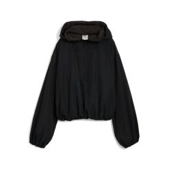 Kurtka wodoodporna oversized half-zip damska Puma. Czarne kurtki damskie Puma, m, bez wzorów, z dresówki, bez kaptura. Za 551.10 zł.