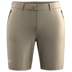 Damskie spodenki kompresyjne Salewa Puez Talvena DST. Brązowe szorty damskie Salewa, na lato, s, bez wzorów, z materiału, klasyczne, z standardowym stanem. Za 340.00 zł.