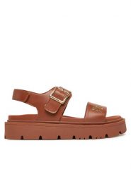 Tommy Hilfiger Sandały T3A2-33785-0326 S Brązowy. Brązowe sandały dziewczęce Tommy Hilfiger, ze skóry, bez zapięcia. Za 219.99 zł.