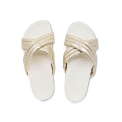 Klapki basenowe damskie Flip Flop Joy Cross. Żółte klapki damskie Flip Flop, bez wzorów, bez obcasa. Za 81.00 zł.