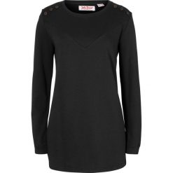 Długa bluza z ćwiekami bonprix czarny. Bluzy damskie marki bonprix. Za 37.99 zł.