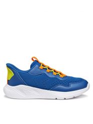 Geox Sneakersy J65NQA 01454 C0685 Niebieski. Niebieskie buty sportowe chłopięce Geox, bez wzorów, z materiału, bez zapięcia. Za 249.99 zł.