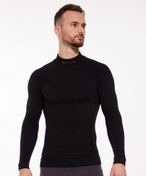Bluza męska wełniana Brubeck EXTREME MERINO. Czarne bluzy męskie Brubeck, na zimę, m, bez wzorów, z dzianiny, bez kaptura. Za 379.00 zł.