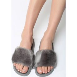 Ciemnoszare Klapki Shift Fair. Szare kapcie damskie Born2be, z materiału. Za 49.99 zł.