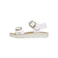 Sandały GEOX J SANDAL COSTAREI Biały. Białe sandały damskie Geox, bez wzorów, z syntetyku, bez obcasa, bez zapięcia. Za 217.99 zł.