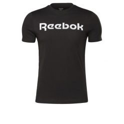 Koszulka Reebok Graphic Series Linear Logo. Białe koszulki sportowe męskie Reebok, m, bez wzorów, z bawełny, bez kołnierzyka, bez ramiączek, na fitness i siłownię. Za 89.00 zł.