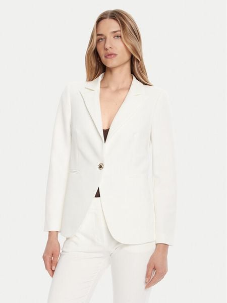 Rinascimento Marynarka CFC0126224003 Biały Regular Fit. Białe żakiety damskie Rinascimento, xs, bez wzorów, z syntetyku. Za 379.99 zł.