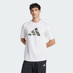 Koszulka Codes Camo Graphic. Białe buty sportowe męskie Adidas, bez zapięcia, na fitness i siłownię. Za 96.00 zł.