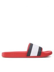 Tommy Hilfiger Klapki Rubber Th Flag Pool Slide FM0FM04263 Czerwony. Czerwone klapki męskie Tommy Hilfiger, z tworzywa sztucznego. Za 199.99 zł.