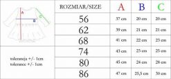 NICOL Sukienko-body dla dziewczynki z długim rękawem niemowlęce Nicol Emily 74. Body niemowlęce NICOL, bez wzorów, bez ramiączek. Za 62.99 zł.