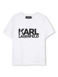 Karl Lagerfeld Kids T-Shirt Z31098 Biały Regular Fit. Białe t-shirty dla chłopców Karl Lagerfeld Kids, bez wzorów, z bawełny, bez ramiączek. Za 189.99 zł.