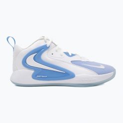 Buty do siatkówki Nike React Hyperset 2. Białe buty sportowe męskie Nike, bez zapięcia, do piłki ręcznej. Za 638.30 zł.