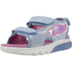 Sandały GEOX J SANDAL CIBERDRON G Niebieski. Niebieskie sandały damskie Geox, bez wzorów, z syntetyku, bez obcasa, bez zapięcia. Za 229.99 zł.