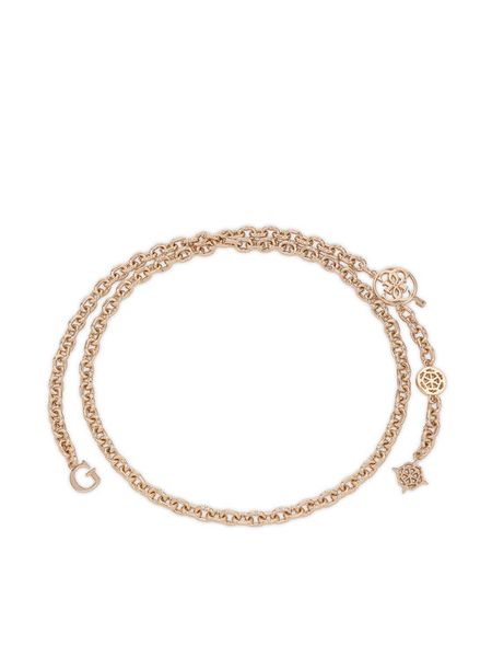 Guess Pasek BW9459 P6330 Złoty. Żółte paski damskie Guess, z aplikacjami. Za 284.99 zł.