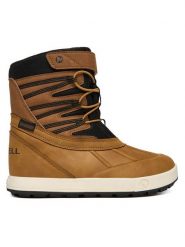 Merrell Śniegowce Snow Bank 5 MK268433 Brązowy. Brązowe buty zimowe chłopięce Merrell, bez wzorów, z materiału, bez zapięcia. Za 349.99 zł.