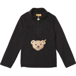 Bluza w kolorze czarnym. Czarne bluzy dla niemowląt Steiff, z aplikacjami, bez ramiączek, bez kaptura. W wyprzedaży za 58.95 zł.