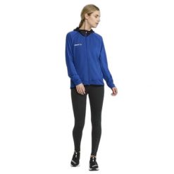 Damska kurtka dresowa z pełnym zamkiem błyskawicznym Craft Extend. Niebieskie kurtki damskie Craft, s, bez wzorów, z dresówki, bez kaptura, do biegania. Za 340.30 zł.