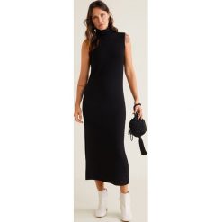 Mango - Sukienka Lago. Czerwone sukienki damskie Mango, l, bez wzorów, z dzianiny, casualowe, bez kołnierzyka, bez ramiączek. W wyprzedaży za 49.90 zł.