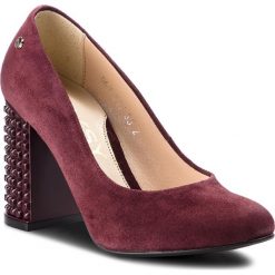 Półbuty OLEKSY - 617/014 Zamasz Burgund. Czerwone półbuty damskie Oleksy, z materiału. Za 259.00 zł.