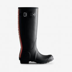 Botki Hunter Model Org Tall Lg Bkstrp Kolor Czarny. Czarne botki damskie Hunter, z gumy, klasyczne, z okrągłym noskiem, bez obcasa, bez zapięcia. Za 685.35 zł.