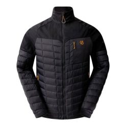 Męska Pikowana Kurtka Hybrydowa Mountaineer II. Czarne kurtki sportowe męskie Dare 2b, l, bez wzorów, z puchu, trekkingowe. Za 174.99 zł.