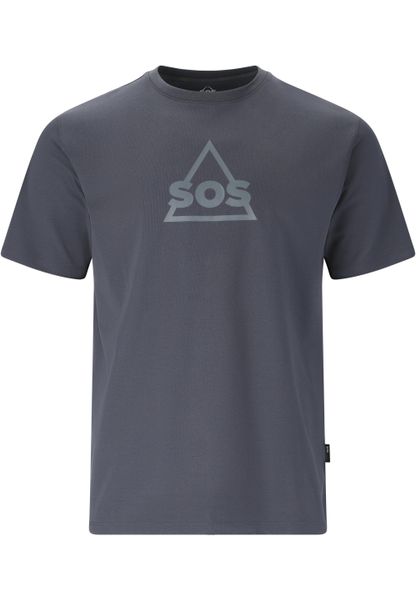 T-shirt SOS Kvitfjell V2. Szare t-shirty męskie SOS, s, bez wzorów, z bawełny, klasyczne, bez kołnierzyka. Za 150.50 zł.