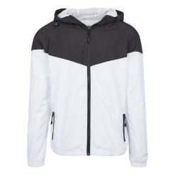 Dwukolorowa kurtka wodoodporna Urban Classics. Czarne kurtki męskie Urban Classics, m, bez wzorów, z materiału, sportowe, bez kaptura. Za 221.50 zł.