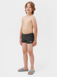 4F Kąpielówki chłopięce 122/128 (6-8 lat). Szare kąpielówki dla chłopców 4f, bez wzorów, z materiału. W wyprzedaży za 19.99 zł.