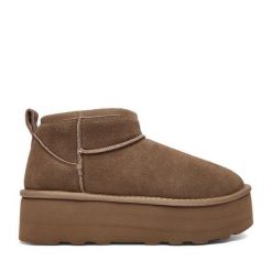 Śniegowce DeeZee. Brązowe śniegowce i trapery damskie DeeZee. Za 349.99 zł.