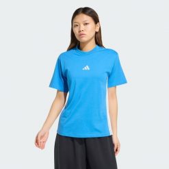 Koszulka Essentials 3-Stripes Cotton. Białe koszulki sportowe damskie Adidas, xl, bez wzorów, z bawełny, bez kołnierzyka, bez ramiączek, na fitness i siłownię. Za 105.99 zł.