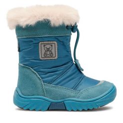 Śniegowce Lasocki Kids. Niebieskie śniegowce dziewczęce Lasocki Kids, bez zapięcia. Za 139.99 zł.