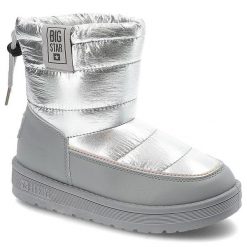 Szare Śniegowce Big Star Modne Ocieplane Buty Dziecięce. Szare śniegowce dziewczęce Big Star, ze skóry ekologicznej, retro, bez zapięcia. Za 112.00 zł.