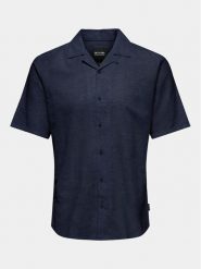 Only & Sons Koszula Caiden 22025116 Granatowy Slim Fit. Niebieskie koszule męskie Only & Sons, m, bez wzorów, z bawełny, bez kołnierzyka, bez ramiączek. Za 139.99 zł.