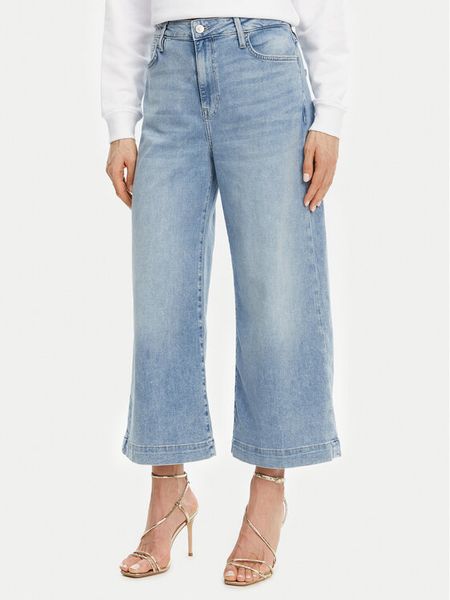 Guess Jeansy W5GA2E D5O90 Niebieski Wide Leg. Niebieskie jeansy damskie Guess. Za 282.00 zł.