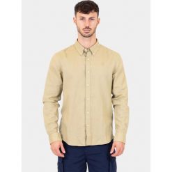 Koszulka męska Timberland TFO Cotton/Linen. Zielone koszule męskie Timberland, m, bez wzorów, z materiału, eleganckie, bez kołnierzyka, bez ramiączek. Za 356.85 zł.