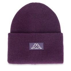 Czapka Kappa. Fioletowe czapki i kapelusze damskie Kappa, na zimę, bez wzorów. Za 59.99 zł.